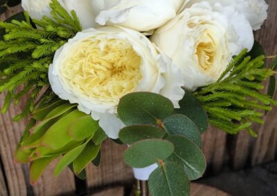 Bouquet de novia de rosas de jardín